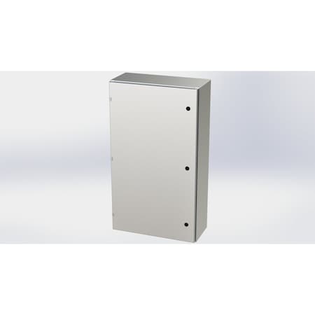 Saginaw Control & Engineering 1/4 Turn Latch Electrical Enclosures, 42 in H, 10 in D, 24 in W, NEMA 3R, 4, 4X, 12, 13 SCE-42EL2410SS6LP
